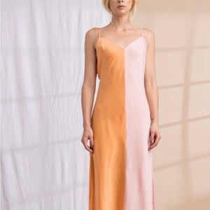 Small Lena Midi Dress- two tone